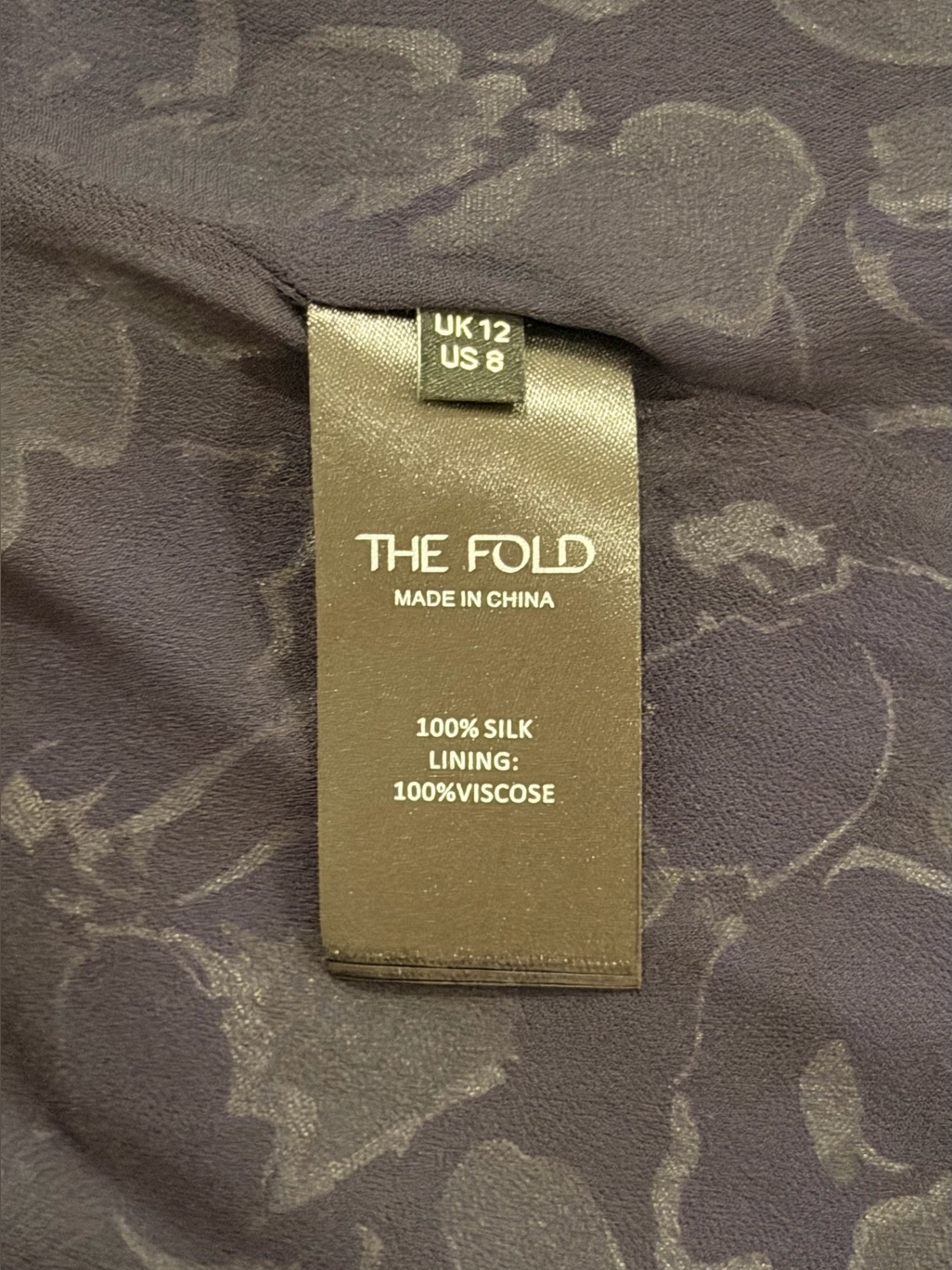 The Fold London - Nwt Lavinia Dress Navy Multicolour Abstract Print Silk — image 7 of 8